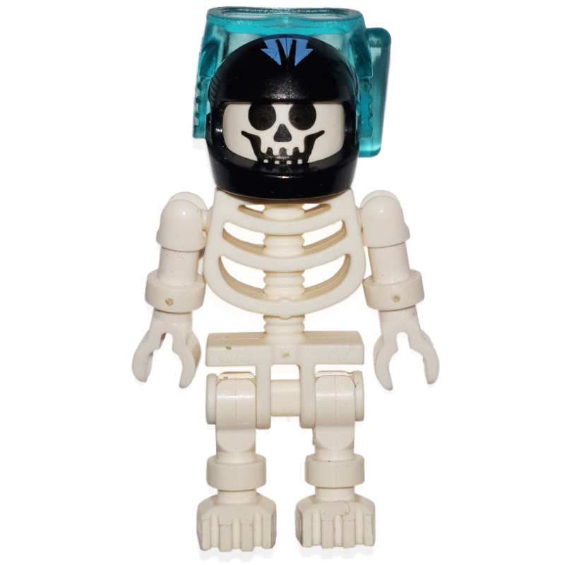 LEGO Skeleton, Standard Face, Dive Helmet and Mask with Aquaraiders Logo (fig-002439)