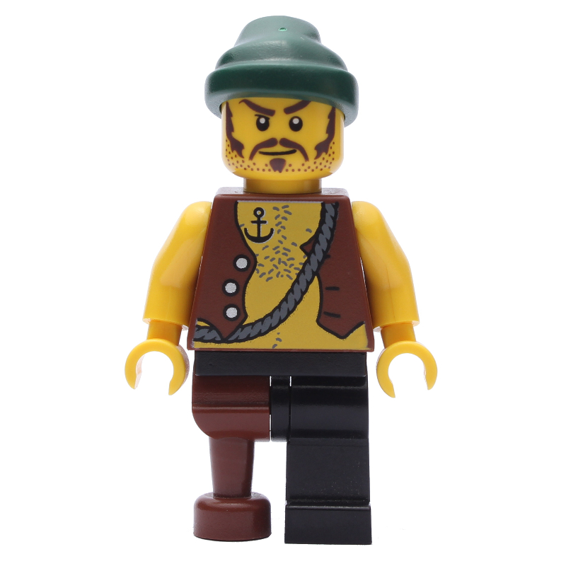 LEGO Pirate with Peg Leg and Dark Green Hat (fig-002472)
