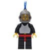 Knight (Breastplate on Black) - Black Legs, Dark Gray Helmet, Blue Plume