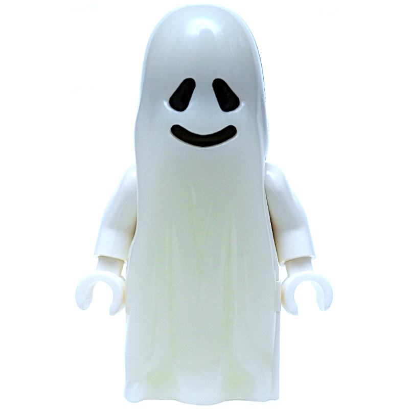 LEGO Ghost - Glow in the Dark, Brick Built Legs, 3626b (fig-002483)