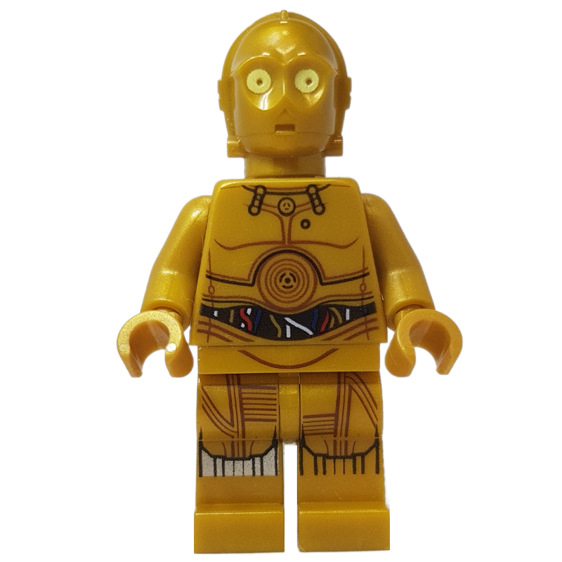 LEGO C-3PO, Pearl Gold, Colorful Wires, Printed Legs (fig-002514)