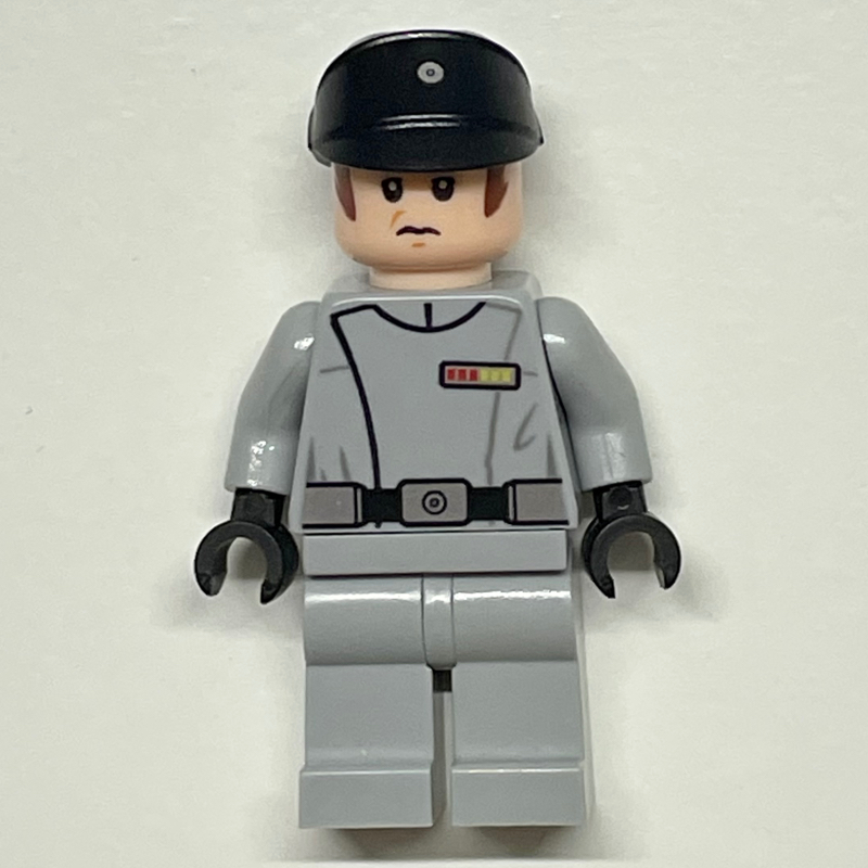 LEGO Imperial Officer, Light Bluish Gray Uniform, Black Hat (fig-002526)