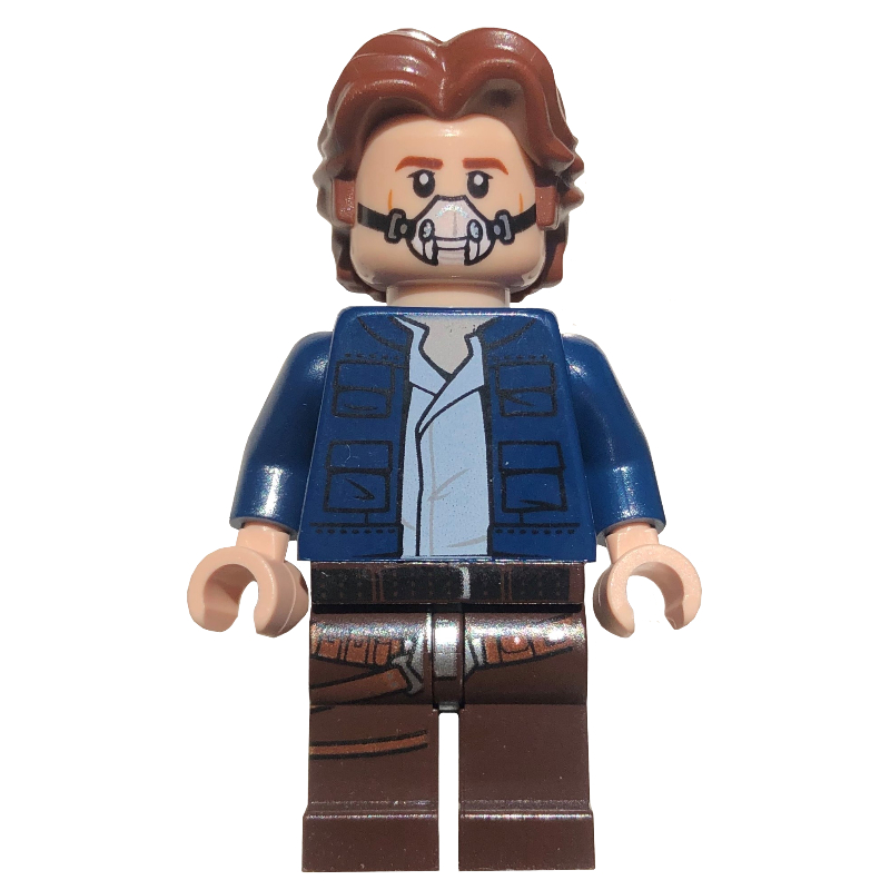 LEGO Han Solo, Dark Blue Jacket, Dark Brown Legs, Printed Breathing Mask (fig-002550)