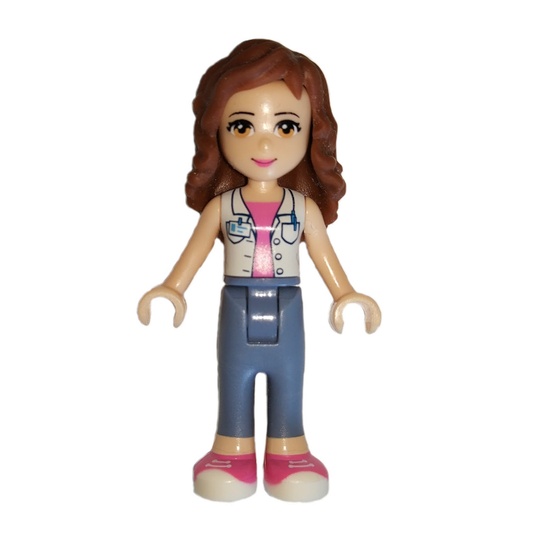 LEGO Olivia - White Jacket, Sand Blue Trousers (fig-002599)