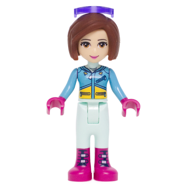LEGO Amy - Medium Azure Ski Vest, Light Aqua Trousers, Glasses (fig-002606)