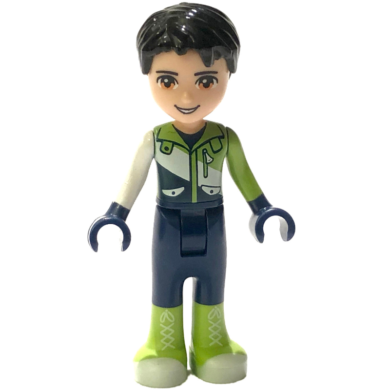 LEGO Nate - White/Lime Ski Vest, Dark Blue Trousers (fig-002609)