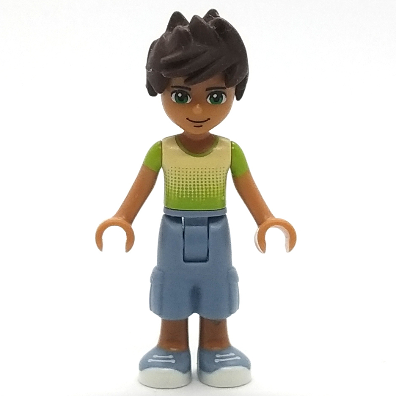 LEGO Liam - Bright Green/Yellow Shirt, Sand Blue Trousers (fig-002616)