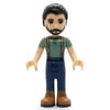 Steve - Sand Green Shirt, Dark Blue Trousers
