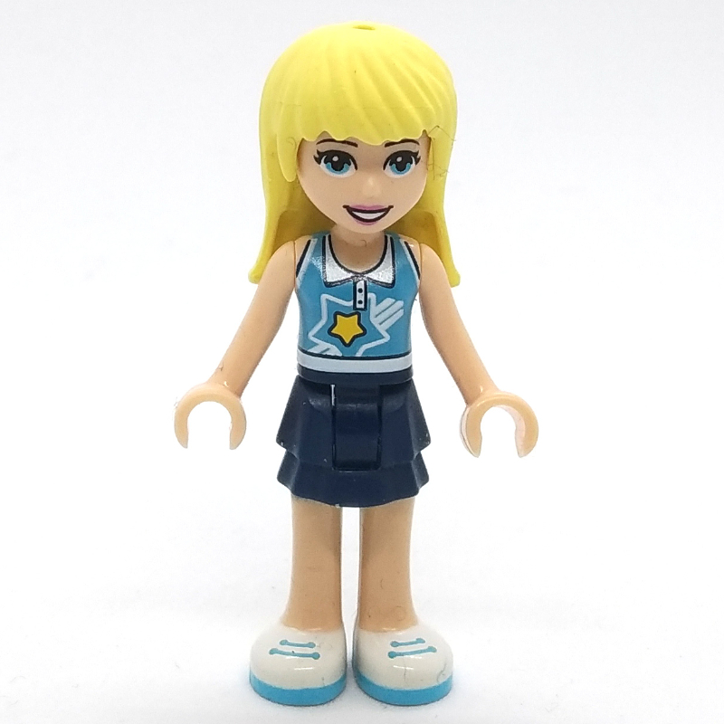 LEGO Stephanie - Medium Azure Top, Dark Blue Skirt (fig-002629)