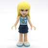 Stephanie - Medium Azure Top, Dark Blue Skirt