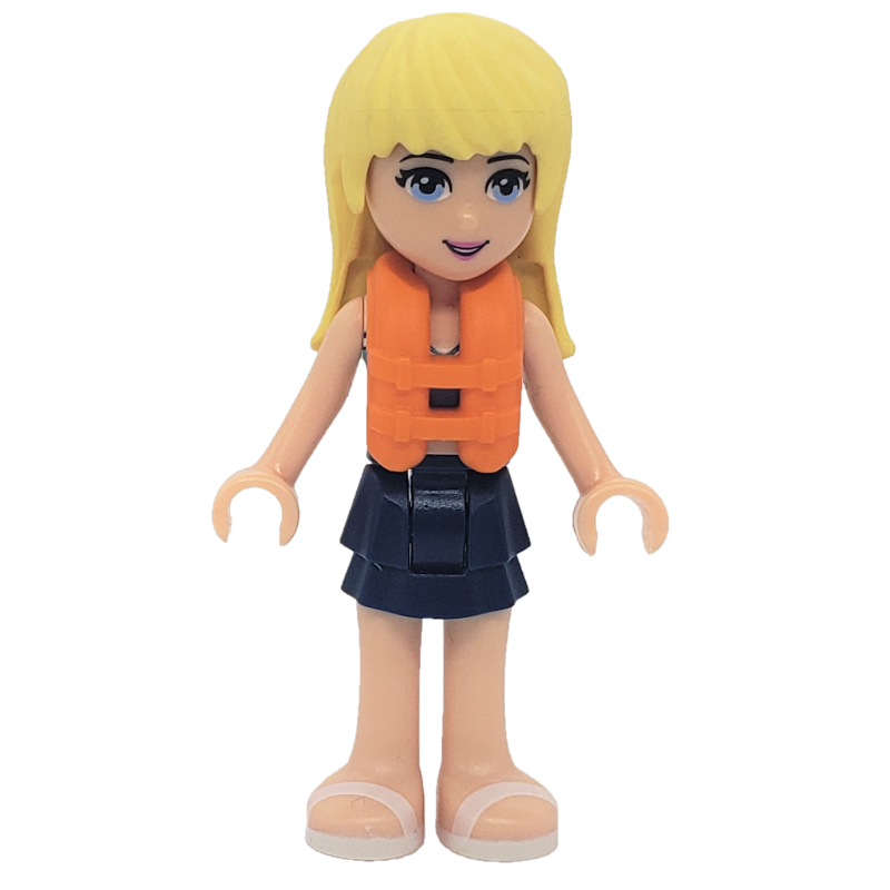 LEGO Stephanie - Dark Purple/Medium Blue Bikini, Dark Blue Skirt (fig-002633)