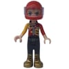 Vicky - Red/Yellow/Black Racing Suit, Red Helmet