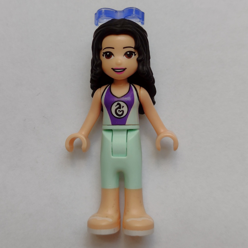 LEGO Emma - Dark Purple/Light Aqua Wet Suit, Glasses (fig-002664)