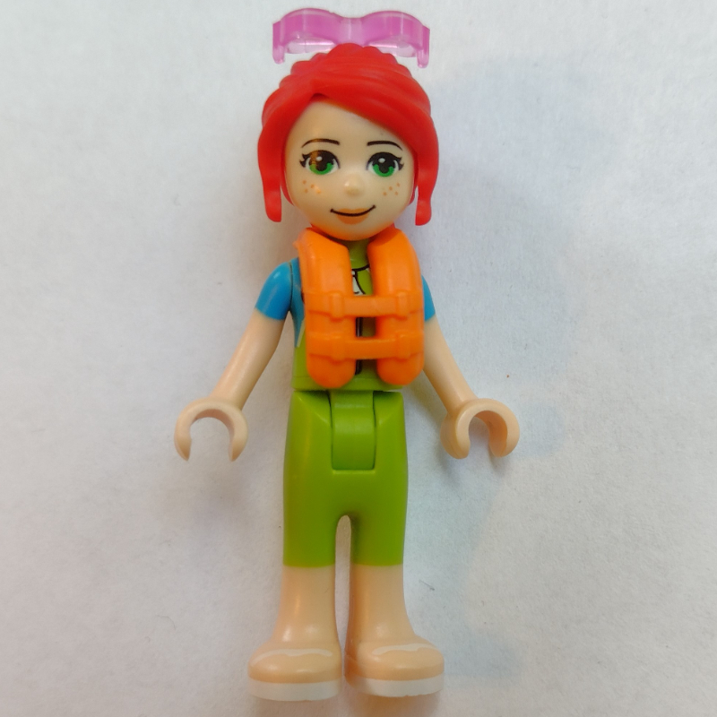 LEGO Mia - Lime/Azure Wet Suit, Trans-Purple Glasses (fig-002665)