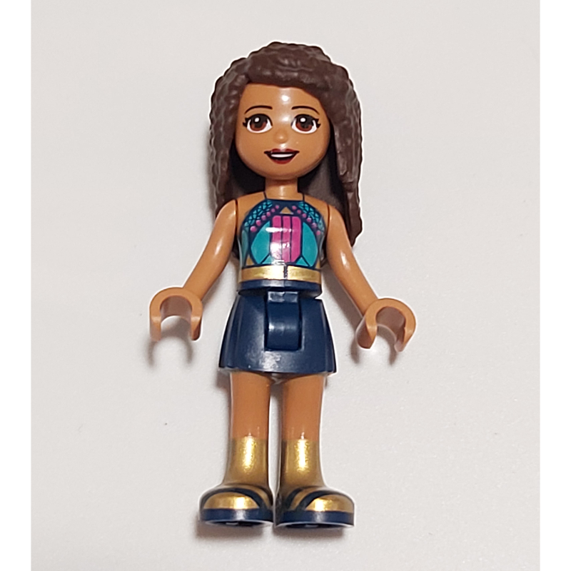 LEGO Andrea - Dark Turquoise Top, Dark Blue Skirt (fig-002698)
