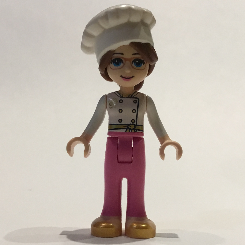 LEGO Lillie - White Jacket, Dark Pink Trousers, Chef's Hat (fig-002706)