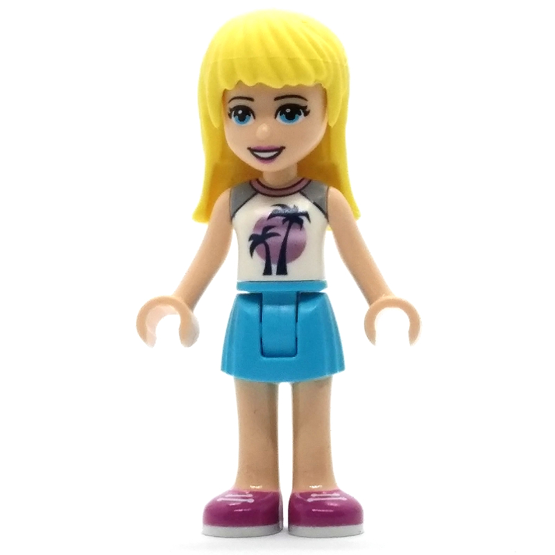 LEGO Stephanie - White Top, Medium Azure Skirt (fig-002708)