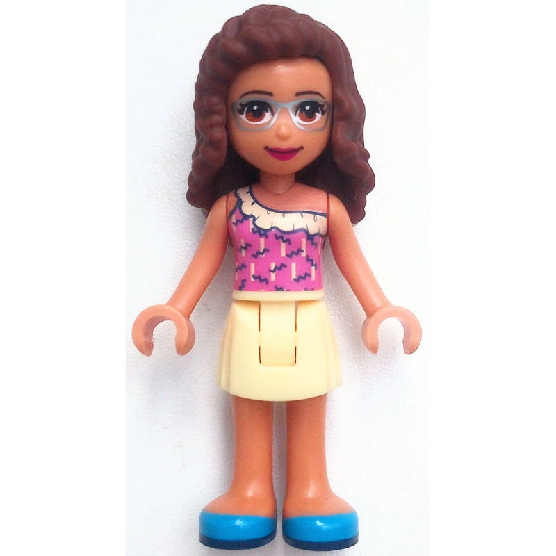 LEGO Olivia - Dark Pink Top, Bright Light Yellow Skirt (fig-002712)