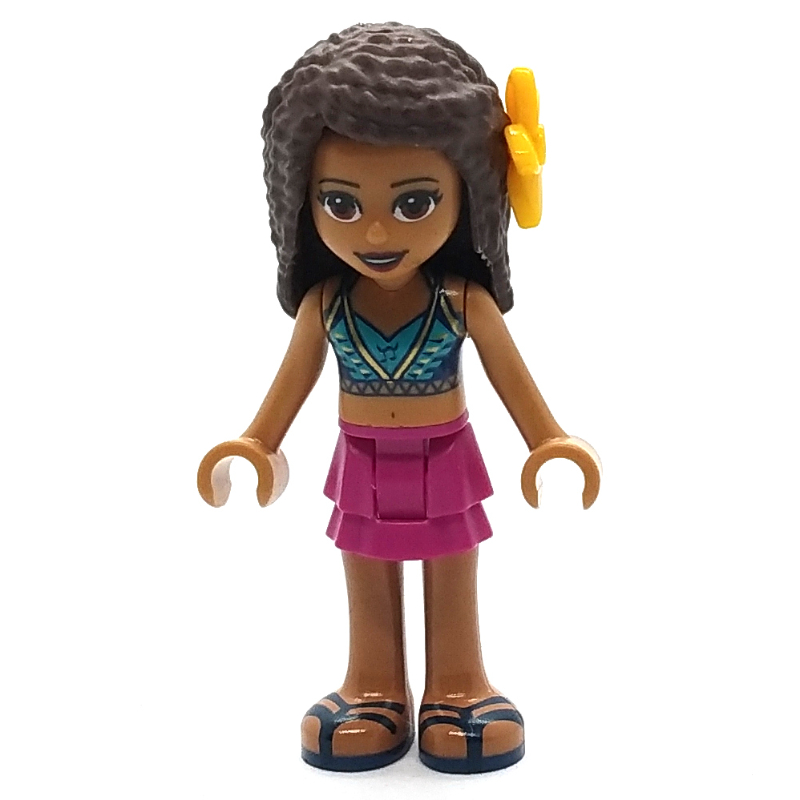 LEGO Andrea - Dark Azure Bikini, Magenta Skirt, Flower (fig-002717)
