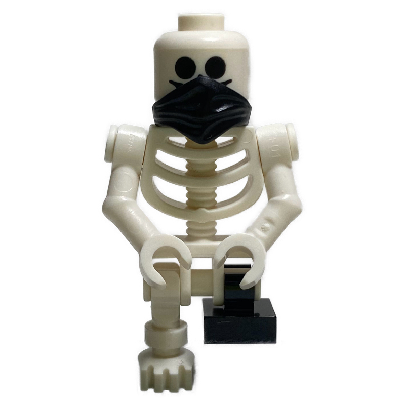 LEGO Skeleton, Standard Face, Bandana, Short Black Leg (fig-002807)
