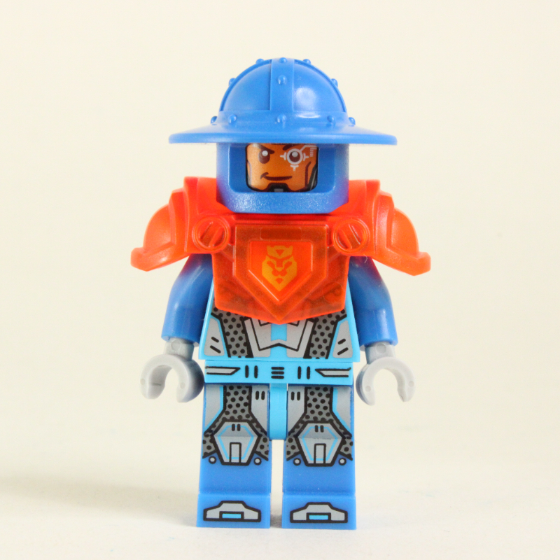LEGO Royal Soldier with Trans-Neon Orange Armor with 2 x 2 Tile with Stud on Back (fig-003110)