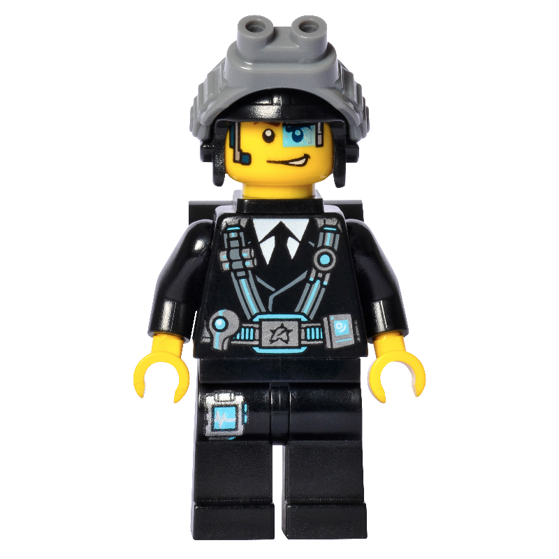 LEGO Agent Curtis Bolt with Neck Bracket and Goggles (fig-003399)