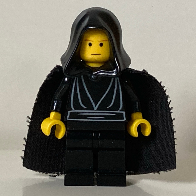 LEGO Luke Skywalker, Black Robes, Yellow Skin, Black Cape and Hood (fig-003514)