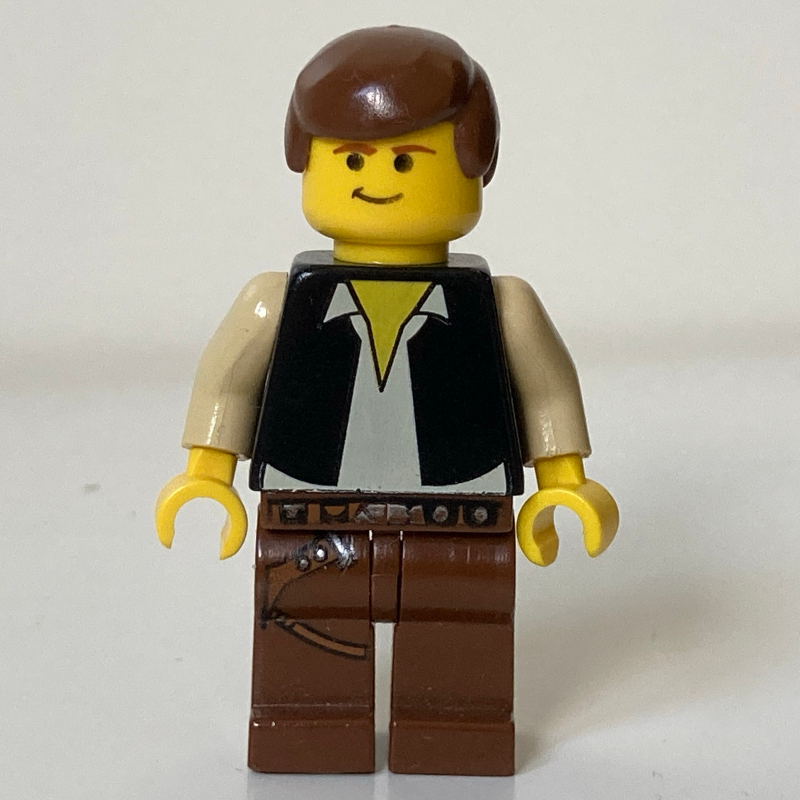 LEGO Han Solo, Black Vest, Yellow Skin, Brown Legs (fig-003515)