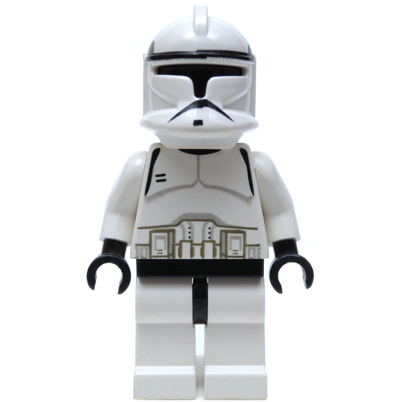 LEGO Clone Trooper, Phase I Armor, Plain Black Head (fig-003523)