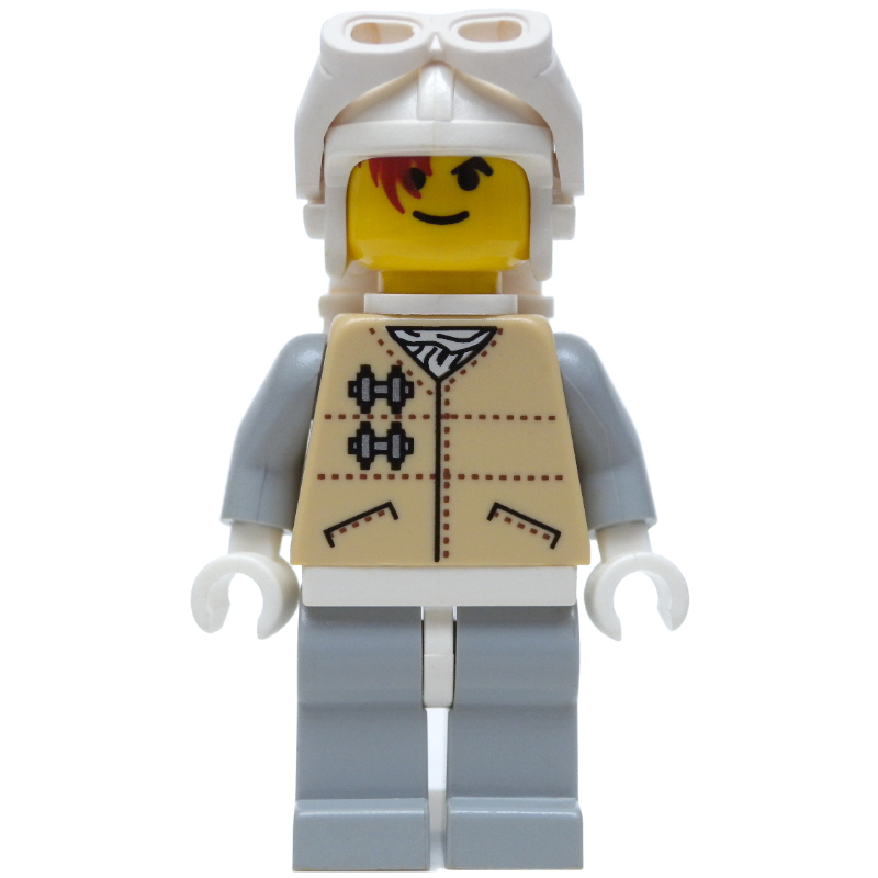 LEGO Rebel Trooper in Hoth Uniform, White Hat, Yellow Skin, Backpack, White Goggles (fig-003529)