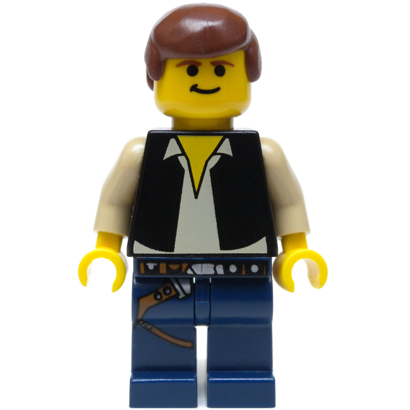 LEGO Han Solo, Black Vest, Yellow Skin, Dark Blue Legs (fig-003531)