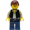 Han Solo, Black Vest, Yellow Skin, Dark Blue Legs