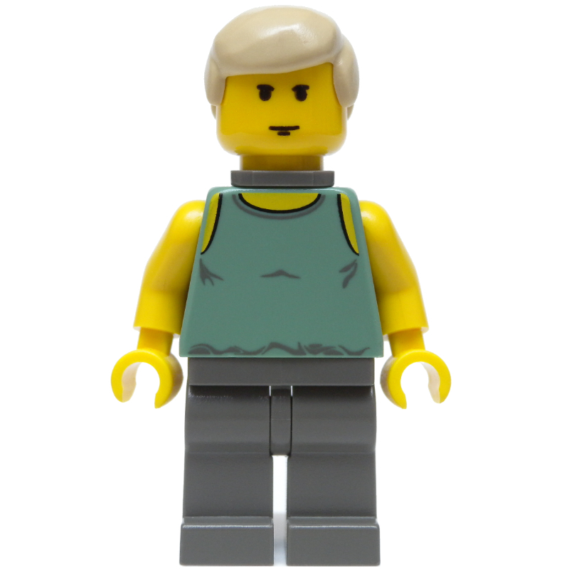LEGO Luke Skywalker, Dagobah Outfit, Yellow Skin, Sand Green Tank Top with Neck Bracket (fig-003535)