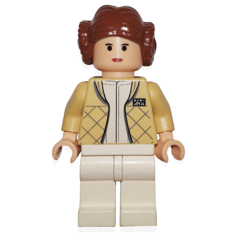 LEGO Princess Leia, Hoth Outfit, Tan Jacket, Reddish Brown Hair (fig-003537)