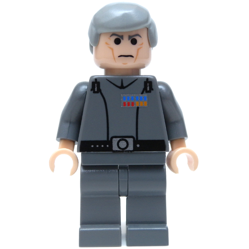 LEGO Grand Moff Wilhuff Tarkin, Dark Bluish Gray, Smooth Hair (fig-003545)