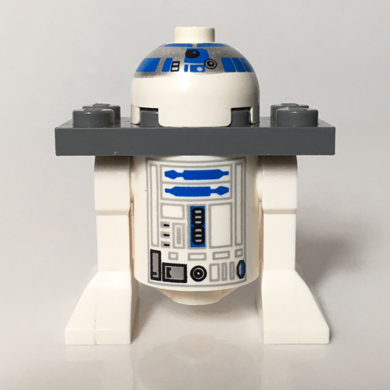 LEGO Astromech Droid, R2-D2, White Dome, Dark Bluish Gray Serving Tray (fig-003547)