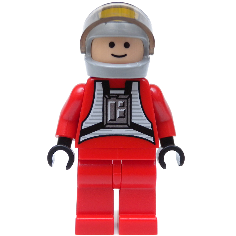 LEGO Rebel Pilot B-wing, Red Flight Suit, Black Eyes (fig-003558)