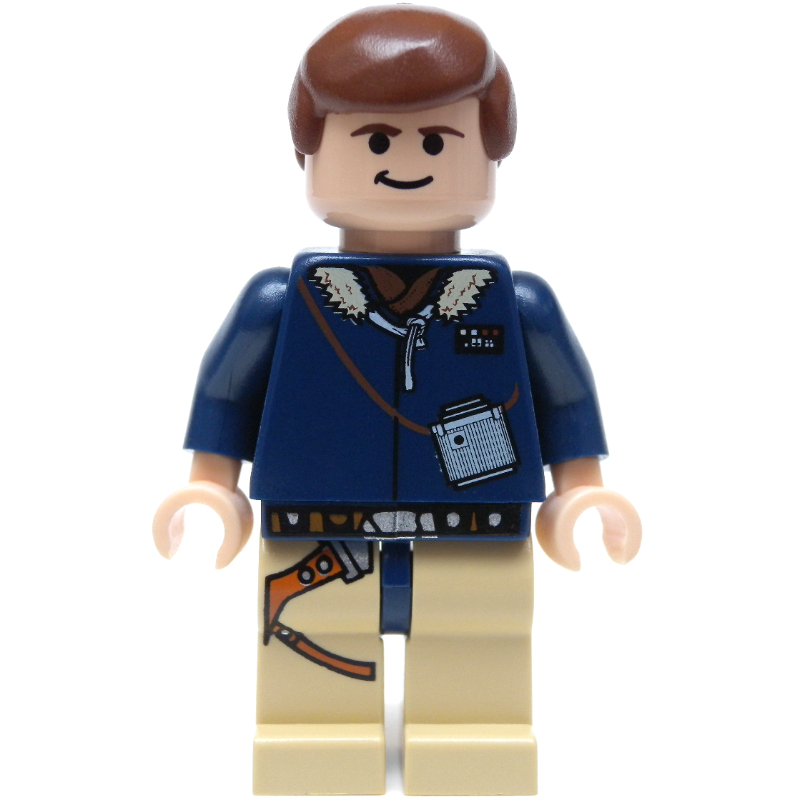 LEGO Han Solo, Hoth Outfit, Dark Blue Jacket, Tan Legs (fig-003561)