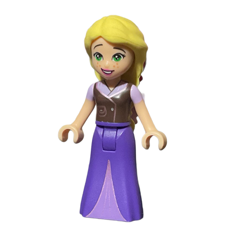 LEGO Rapunzel - Dark Brown Top, Dark Purple Dress, Bows in Hair (fig-003587)