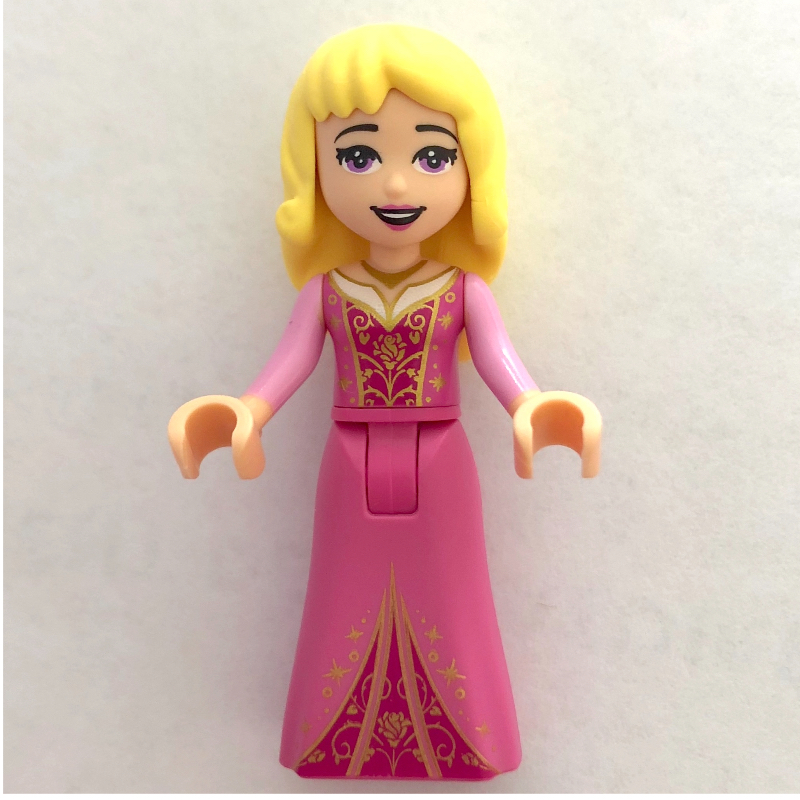 LEGO Aurora - Dark Pink Dress, Pearl Gold Decoration (fig-003593)