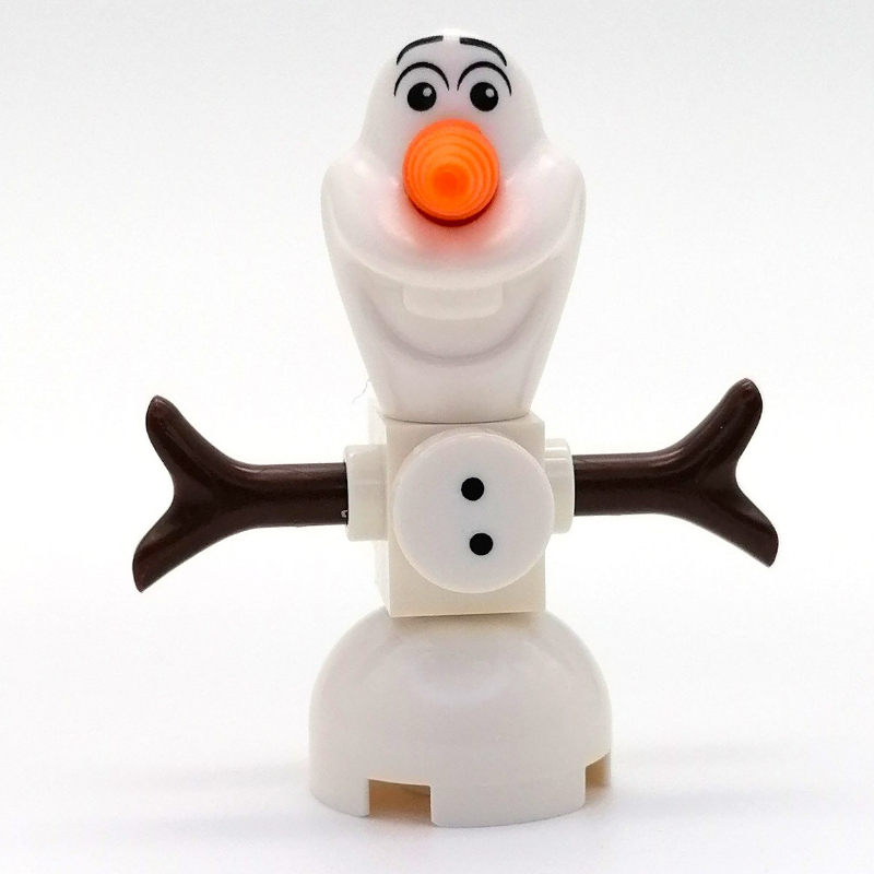 LEGO Olaf - Brick Built, Buttons, Clip On Back (fig-003596)