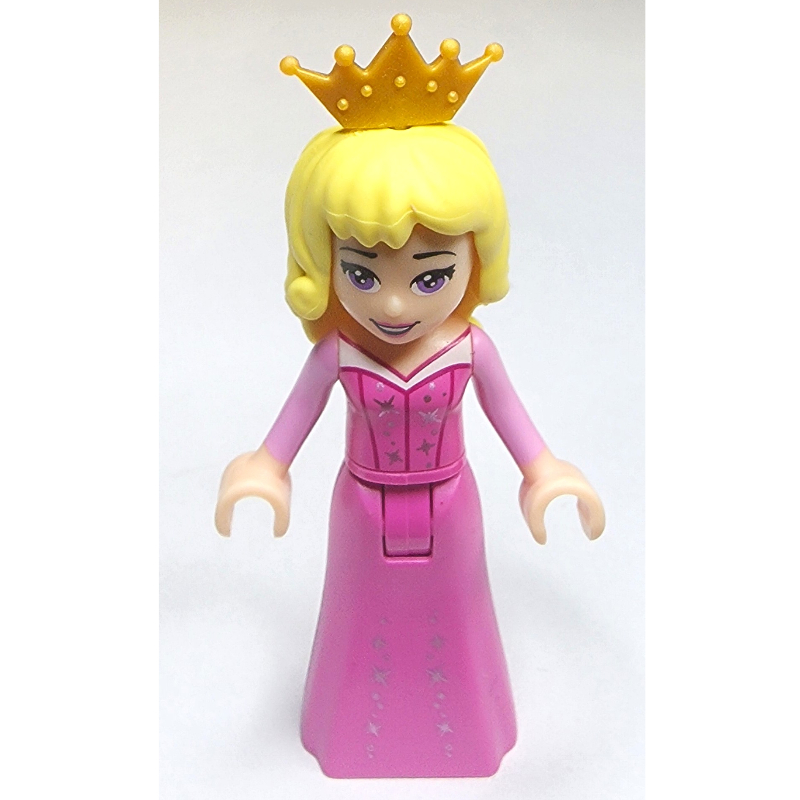 LEGO Aurora - Dark Pink Dress, Silver Decoration, Pearl Gold Crown (fig-003603)