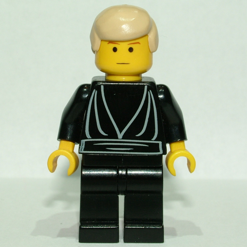 LEGO Luke Skywalker, Black Robes, Yellow Skin (fig-003619)