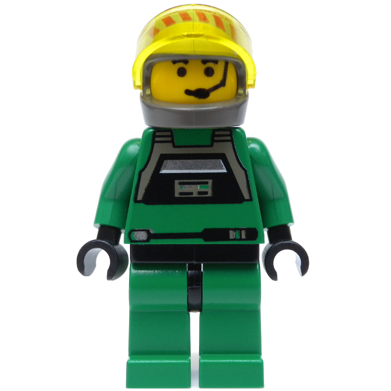 LEGO Rebel Pilot A-wing, Green Uniform, Yellow Skin (fig-003631)