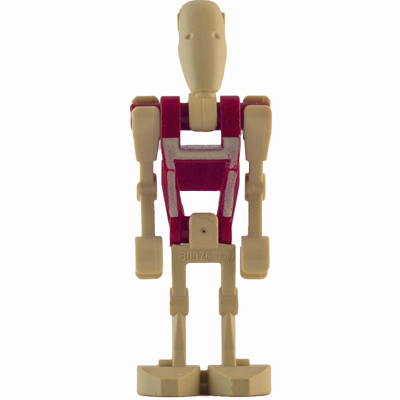 LEGO Battle Droid Security, Dark Red Torso with Tan Print, Two Bent Arms (fig-003654)