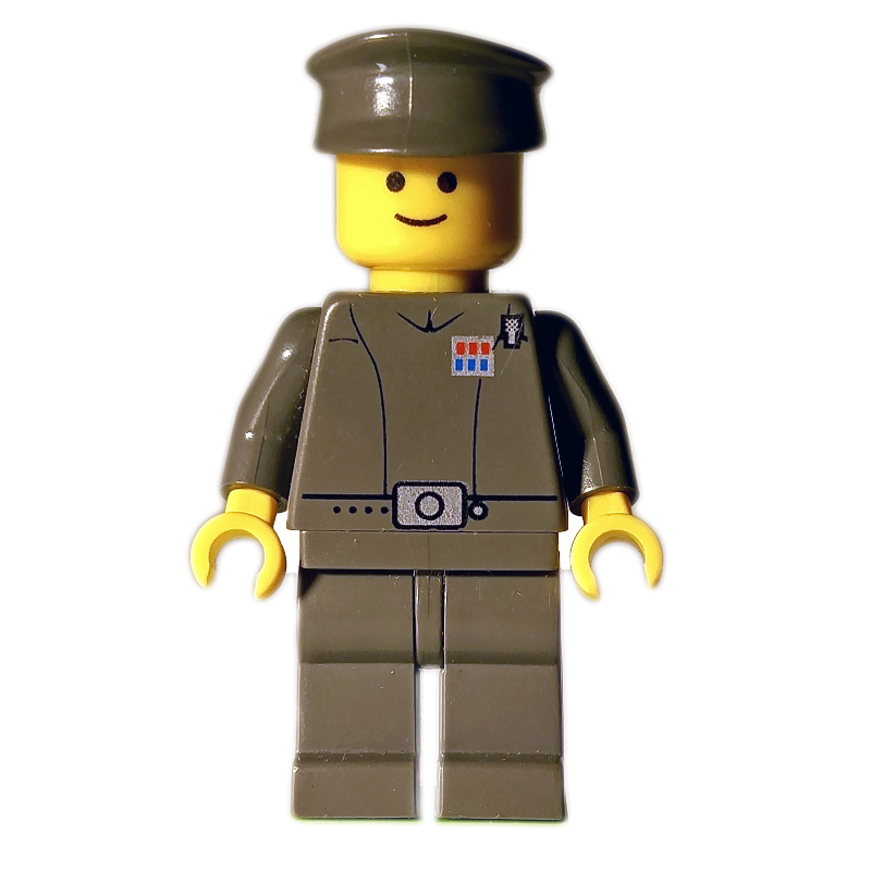LEGO Imperial Officer / Captain / Commandant / Commander, Dark Gray Uniform, Yellow Skin (fig-003656)