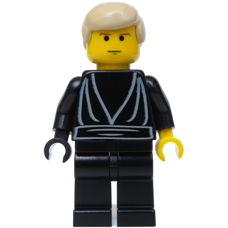 LEGO Luke Skywalker, Black Robes, Yellow Skin, Black Right Hand (fig-003657)