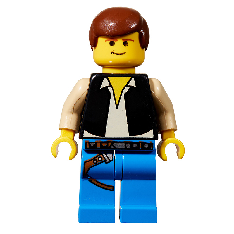 LEGO Han Solo, Black Vest, Yellow Skin, Blue Legs (3626b Head) (fig-003659)