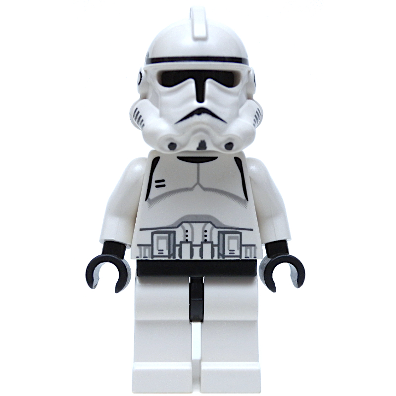 LEGO Clone Trooper, Phase II Armor, Plain Black Head, Neck Bracket (fig-003666)
