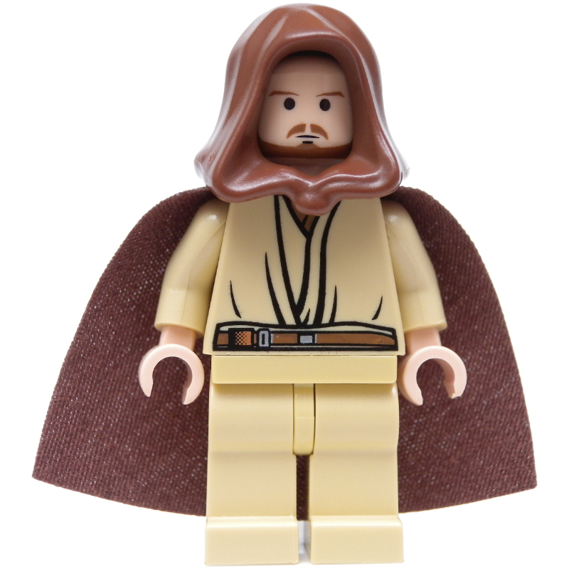 LEGO Qui-Gon Jinn, Tan Legs, Brown Beard (fig-003683)
